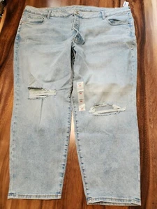 Old Navy Womens High Rise Distressed O. G. Straight Ankle Jeans Size 28 NWT - Picture 1 of 6