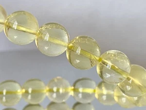 Pulsera 8.2"- 31 Gms "Brillante/AAAA"~ Genuina Amarillo Canario CUARZO LIMÓN N1408 - Imagen 1 de 10
