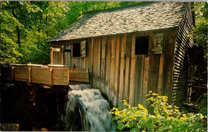 Cartolina John P. Cable Mill Great Smoky Mountains Parco Nazionale Tennessee Cromo - Foto 1 di 2