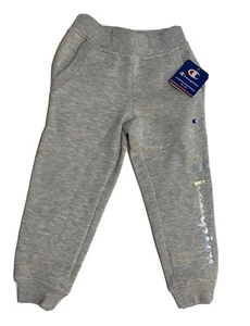 Champion Girls Heather Grey Logo Sweatpants Joggers Size 4 CHS624 New With Tags - Picture 1 of 12