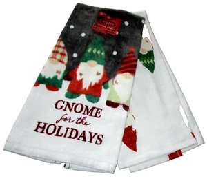 CHRISTMAS Kitchen Towels ~ GNOME FOR THE HOLIDAYS ~ 15" X 26" ~ Set of 2 - Picture 1 of 2