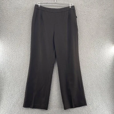 Le Suit Pants Womens 8 Petite Brown Chocolate Wide Leg Office Career Work NWT - Image 1 of 4