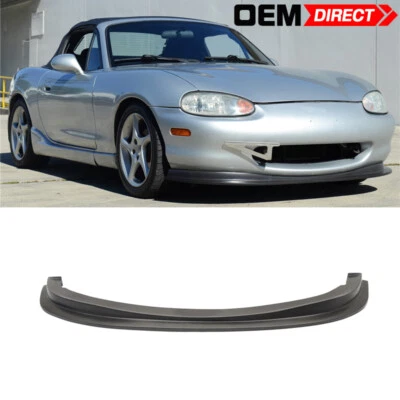 Fits 99-00 Mazda Miata MX-5 Ds Style Black Front Bumper Lip Spoiler - PU Foto 1 de 4