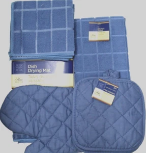 Kitchen Towel Set by Home Collection (5Piece) Light Blue - Picture 1 of 1
