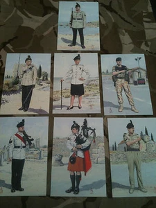 Set x 7 Military Postcards 1st bn Royal Irish Regiment by Alix Baker - Picture 1 of 8
