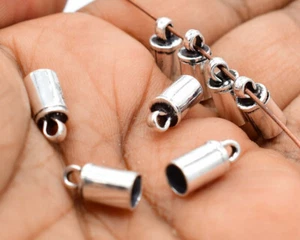 90 Pcs 11X5mm Bali End Bead Cap 4mm Inner Antique Silver Plated - Bild 1 von 3