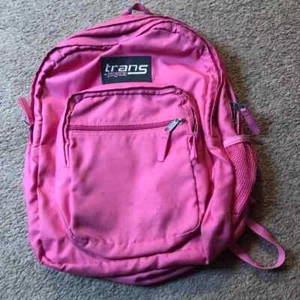 Vintage 90s Trans By JanSport Womans / Girls Backpack L Pink - Picture 1 of 10