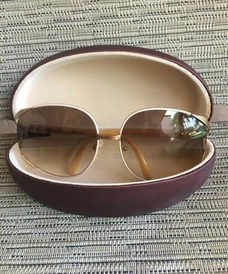GAFAS DE SOL CHRISTIAN DIOR VINTAGE AUTÉNTICAS OVERSIZE ORIGINALES NUEVO MARCO DORADO. Años 80 Foto 1 de 4