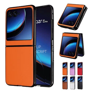 Für Motorola Moto Razr 40 Ultra Sturzschutz Glatt PU Leder Stoßfest Hülle - Bild 1 von 84
