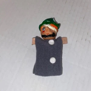 Vintage Rubber Faced Felt Body Red Haired Finger Puppet - Picture 1 of 2