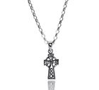 BNIP Celtic Lands Sterling Silver Cross With Knotwork Detail  Handcrafted