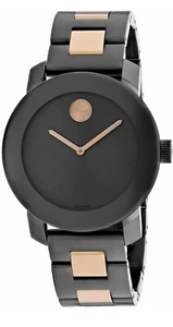 Brand New Movado Bold Women’s Gunmetal Rose Gold Stainless Steel Watch 3600327 - Picture 1 of 3
