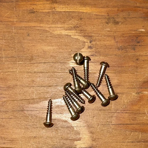 Wood Screws Round Head Slotted Bronze #4 X 5/8 Cover