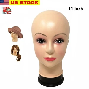 Female Bald Mannequin Doll Head for Wig Making, Hats, Eyeglasses, Displaying - Picture 1 of 5