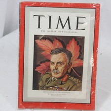 Time Weekly News magazine McNaughton of the Canadians August 10 1942
