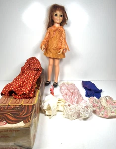 Beautiful Crissy Doll Vintage IDEAL 1968 w/ Original Box & Dress Chrissy Hair  - Picture 1 of 15