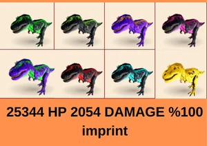 2054 DMG 25344 HP REX %100 imprint & EGGS Ark Survival Ascended Official PVE ASA - Picture 1 of 8