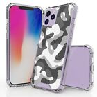 For iPhone 12 Pro Max Hybrid  Bumper Shockproof Case Urban Camo White