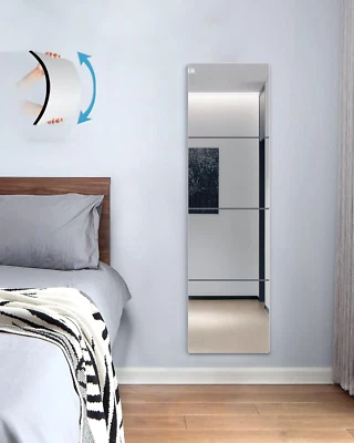 Wall Mirrors for Bedroom Door,Unbreakable Full Length Wall Mirror Tiles,Shatterp - Image 1 of 4