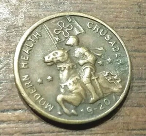 (Pgasteelers1) Modern Health Crusader 1920 Nat'l TB Ass'n. Ritter zu Pferd - Bild 1 von 2