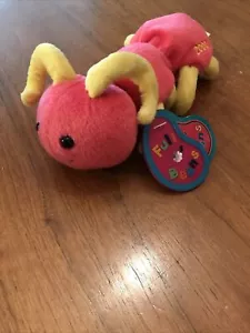 AVON FULL O' BEANS JUNE BUG 2000 BEANIE BABY PINK YELLOW WITH TAG BIRTH STONE - Picture 1 of 5