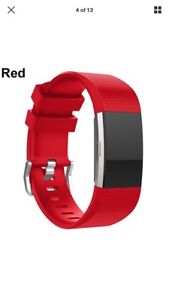 Replacement Wristband Bracelet Strap Band for Fitbit Charge HR 2 Classic Red
