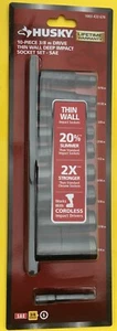 Husky 3/8 in. Drive Thin Wall 10 Piece SAE Deep Impact Socket Set - Picture 1 of 2