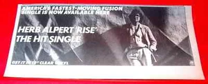 Herb Alpert Rise Vintage ORIGINAL 1979 Press/Magazine ADVERT 12.5"x 6" Jazz Funk - Imagen 1 de 3