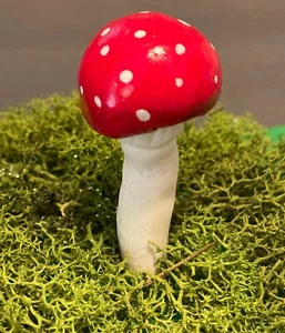Clay mushroom Red Fly Agaric Mushroom - Handmade - Great for planters - Picture 1 of 3