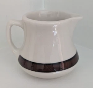 Vintage Restaurant Sterling China Wellsville, OH U.S.A. S2 brown striped creamer - Picture 1 of 5