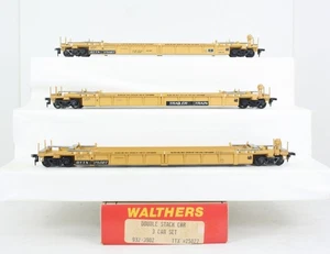 HO Walthers 932-2902 Trailer Train 3 Car 70’ Thrall Double Stack Cars TTX 25027 - Picture 1 of 10