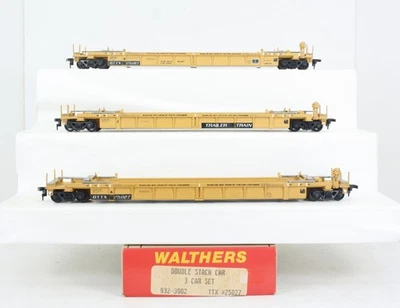HO Walthers 932-2902 Trailer Train 3 Car 70’ Thrall Double Stack Cars TTX 25027 - Image 1 of 4