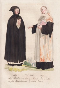 monje monjes condecoración india orden traje de orden grabado 1821 - Imagen 1 de 1
