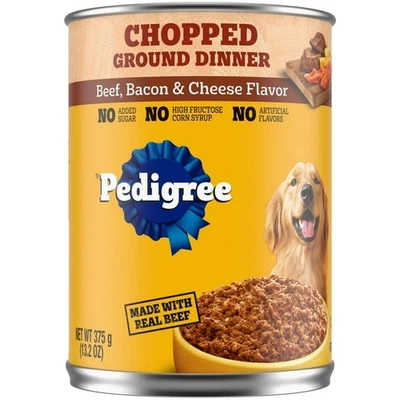 Pedigree Chopped Ground Dinner Dog Food Beef Bacon & Cheese 13.2oz 6pk - Image 1 of 4