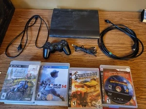 Sony PlayStation 3 Slim 500gb Bundle w/Controller & 22 Games - Picture 1 of 17