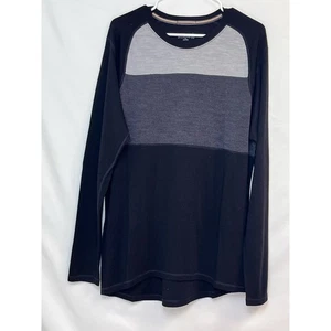 Maglione manica lunga Smartwool uomo XL nero/grigio 100% lana merino nuovo senza etichette - Foto 1 di 6