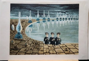 Yosl Bergner Limited Edition Lithograph "Three Women with Candle" - HAND SIGNED - Picture 1 of 12