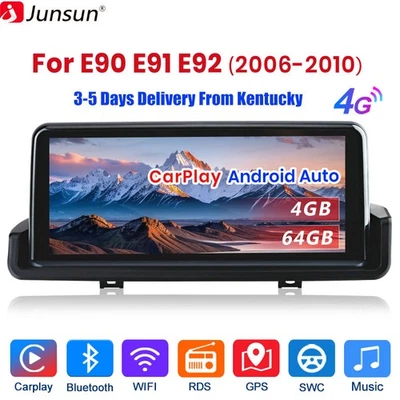 10.25"Linux Carplay 4+64G For BMW E90 E91 E92 2006-2010 Car Stereo Radio GPS Nav Foto 1 de 4