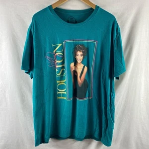 Whitney Houston T Shirt XXL 2XL Green Teal Lee Classic Fit Rap Tee Crew Neck - Picture 1 of 8