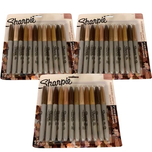 3er-Pack Sharpie Hochformat Farben Hautton Marker feine Spitze je 12 Stück NEU - Bild 1 von 1