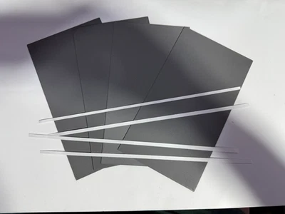 O Scale Roads Model Train Scenery Sheets - 4 Sheets with White Traffic Stickers - Image 1 of 2