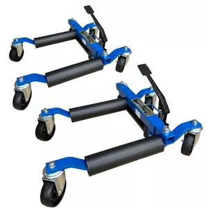 2PC 3000lbs Hydraulic Vehicle Positioning Jack SET -12" Wheel Dolly Car Go Jacks - Picture 1 of 10