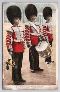 Drummers 2nd Scots Guards England Postcard - Picture 1 of 2