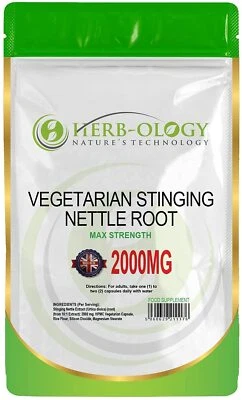 Stinging Nettle Root Capsules Extract for Health 2000mg Herb-ology