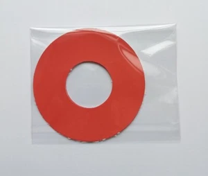 Blank Matte Red Promo 7" Jukebox Vinyl Record Center Labels (4 Pack) - Picture 1 of 1