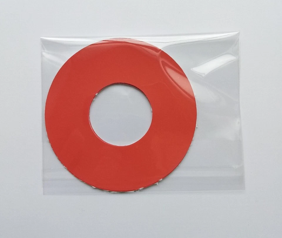 Blank Matte Red Promo 7" Jukebox Vinyl Record Centre Labels (4 Pack) - Image 1 of 1