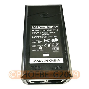 15V PoE Injector Power Over Ethernet Adapter Compatible as Ubiquiti POE-15-12W - Picture 1 of 5