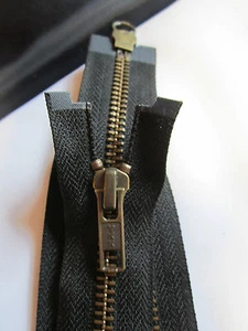 (6,50 € / Stück) 5 x 2 Wege Teilbare Metall Reißverschlüsse YKK 100 cm Schwarz - Picture 1 of 1