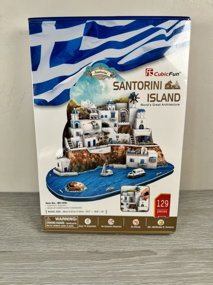 Cubic Fun Santorini Island 3D Puzzle 129 Pieces - Image 1 of 4