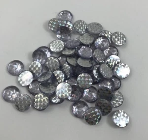 (50) 3/4" Plastic Holographic Rounds for Crafts - Picture 1 of 7
